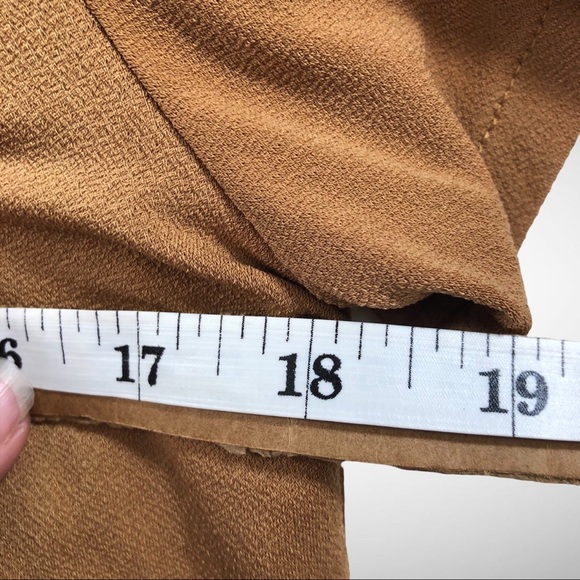 Express One Eleven Lace Up Tan Top Size Medium! - Picture 6 of 6